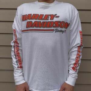Harley-Davidson Racing Avalanche Denver White Long Sleeve Shirt